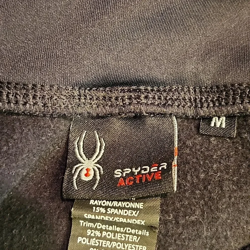 Spyder Active Women's Black Leggings with Zippered Pockets, Size Medium